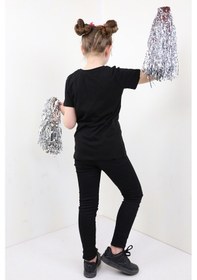 Resim Toontoy Unisex Çocuk 23 Nisan Baskılı Tişört Siyah 