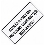 Resim Bizde Üzülüyoruz Yazılı Sök-tak-pratik Vantuzlu Dekor Plaka 