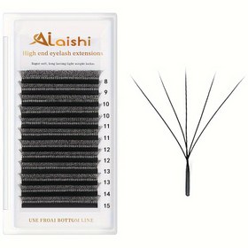 Resim AILAISHI Salon-Grade 5D W Şeklinde Kirpik Uzatma - Doğal Görünüm 0.07mm Kalın, C/D Bukle Çeşitliliği, Uzunluklar 6-15mm, Yeniden Kullanılabilir, Kolay Fan Sahte Kirpikler 