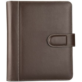 Resim Organizer Ajanda Tarihsiz Kareli 4 Halkalı 19.5x23 CM - Kahve Kahverengi 