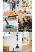 Resim Bosch Drmz En Güçlü Unlimited 7 ProHygienic Aqua White Süpürme+Silme,Şarjlı Dikey Süpürge +10 YIL GARANTİ 