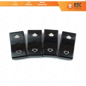 Resim Bmw E39 E381 için 4 Adet Pencere Düğmesi Kapağı 61316904309 N11.1825 