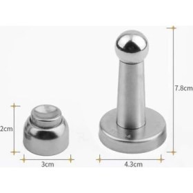 Resim Ecovibe Mıknatıslı Kapı Tamponu 8cm Kapı Stoperi (5 Adet) 