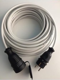 Resim 40 Metre Topraklı Seyyar Uzatma Kablosu, 3x1.5 mm, Gri 