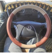 Resim Mercedes Axor 1840 Direksiyon Kılıfı Kahverengi Krem 
