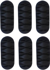 Resim 6 Adet 5 Kanallı Kablo Kanalı Tutucu Düzenleyici Sabitleyici 