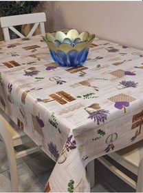 Resim Elyaflı Pvc Muşamba - Desenli Silinebilir Masa Örtüsü Mrl213c Mavi 