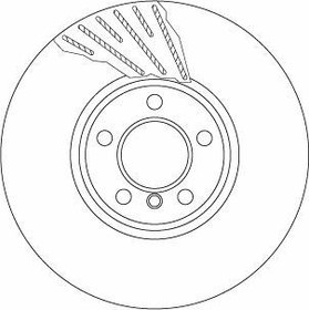 Resim TRW DF6612S | Disk Ön Sağ (Ad) 10-5-Seri (F07-F10-F11) 7-Seri (F01-F02-F03-F04) Kaplamalı | 2 Adet 