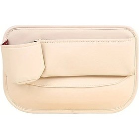 Resim Xuweiwei Dayanıklı Gm Roosterpit Araç Organizatörü 2 Adet Beige Ana Sürücü + Co-flyer Cüzdan Anahtar Telefon Tutucu 