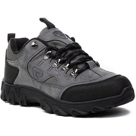Resim TRENDYSHOES Erkek Gri Wand Faylon Kaymaz Taban Kışlık Spor Ayakkabı 