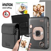 Resim Fujifilm Instax Mini Liplay Hybrid Elegant Black Fotoğraf Makinesi Hediye Seti 