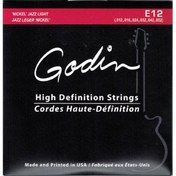 Resim Godin Jazz Light E12 - Nickel Wound Elektro Gitar Takım Teli (12-52) 