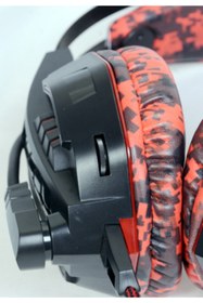 Resim ANKETECHPRO Ovleng Q13 E-spor Oyuncu Kulaklığı Led Aydınlatmalı 7.1 Usb Kırmızı-siyah 