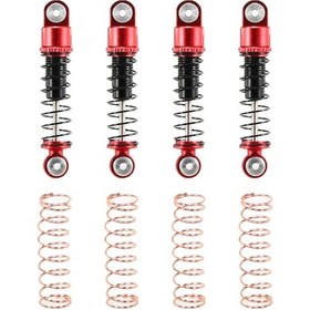Resim Skycity Axial Scx24 Axı90081 4 Adet Kırmızı Alüminyum Amortisör Seti - 37mm Rc Araç Parçası 