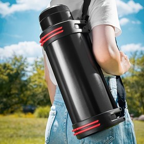 Resim 40.57oz Yalıtımlı Paslanmaz Çelik Su Şişesi - Büyük Kapasiteli, Vakumlu Kapaklı ve Görünmez Saplı Dış Maceralar İçin 