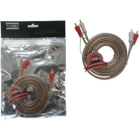 Resim TUNEX ZK-706 W 2 RCA ERKEK 2 MT. KABLO 