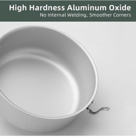 Resim Yüksek Sertlik Oksitlenmiş Alüminyum Dış Mekan Tencere Seti, Kamp Yemekleri İçin Kompakt Ve Pratik Pişirme Ekipmanı Çok Renkli Çok Renkli 