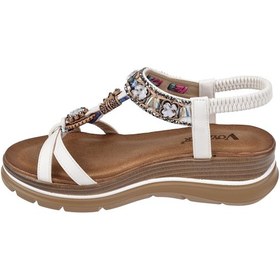 Resim Voyager Dolgu Taban Comfort Kadın Sandalet Voy-481-z Beyaz 