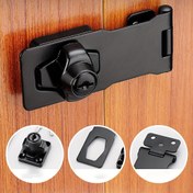 Resim Kapı, dolap, posta kutusu, çekmece için çok amaçlı metal güvenlik mobilya kilidi - Kam silindir tasarımı - Kırılmaz elektrokaplama kaplama, 2 anahtar ve 6 vida ile birlikte, kolay montaj, ev ve ofis kullanımı için çok yönlü - Siyah/Gümüş Gri 
