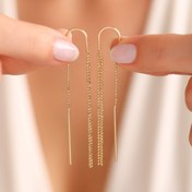 Resim Sembol Gold Altın Sallama Küpe Italy Nail Scissors 6 Cm 