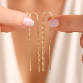 Resim Sembol Gold Altın Sallama Küpe Italy Nail Scissors 6 Cm 