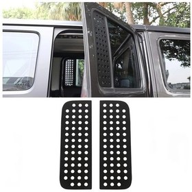 Resim Dashanshop Hoolcar Arka Kapı Cam Filmi Alüminyum Panel Siyah Jeep Wrangler Jl Jt 2018 2021 2 Parça 