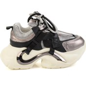 Resim Bambi Siyah Hakiki Deri Kadın Sneaker K01480005303 