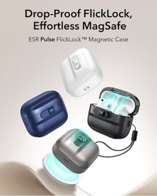 Resim Apple AirPods Uyumlu Pro 3 2025 Pulse Flicklock Manyetik Kılıf Lacivert 