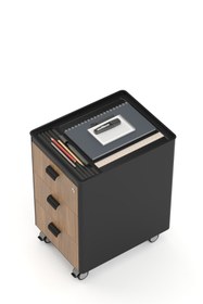 Resim Bürotime Pal Keson 3 Çekmeceli Samba/siyah 
