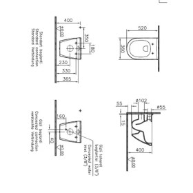 Resim VitrA S50 Rim-ex Asma Klozet 