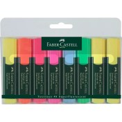 Resim Faber-Castell Şeffaf Gövde Fosforlu Kalem 6+2'li Poşet 4 Renk 