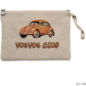 Resim Vosvos Club Krem Clutch Astarlı Cüzdan / El Çantası - Krem 