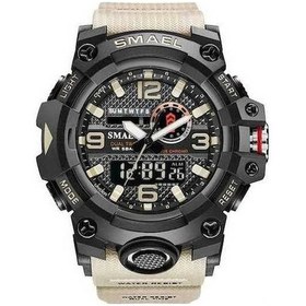 Resim Besthome1 Smael 8035 Erkek Spor Saati - 50m Su Geçirmez, Gece Işık, Alarım, Kronometre, Otomatik Takvim, Kauçuk Kordon, Kahver Çok Renkli 