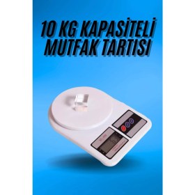 Resim Dijital Hassas 10 kg Mutfak Terazisi Tartısı LCD Ekran Mutfak Tartısı 