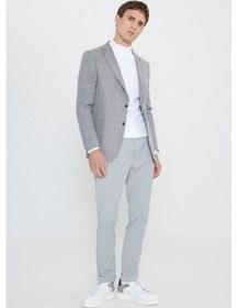 Resim Ac&Co / Altınyıldız Classics Erkek Slim Fit Dar Kesim Mono Yaka Desenli Torba Cepli Ceket - Gri 