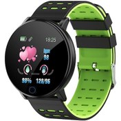 Resim Samdoo Yeşil Akıllı Saat, Kalp Ritmi-ekg İzleme, Adım Sayacı, Uyku Kalitesi Takibi, Ip68 Su Geçirmezliği, 1.3 İnç Ekran 