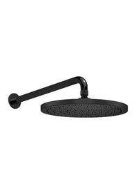 Resim Eca Myra 102145034c1 Yuvarlak Duvardan Duş Başlığı 25x25 Mat Siyah Renkli Siyah 