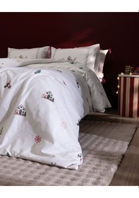 Resim Madame Coco İsabelle King Size %100 Pamuk Ranforce Baskılı Nevresim Takımı - Bej 8684427294628 Çok Renkli 