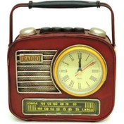 Resim Genel Markalar Dekoratif Metal Radyo Saatli Kumbara Vintage Biblo Hediyelik 