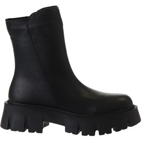 Resim Bueno Shoes Siyah Deri Kadın Dolgu Topuklu Bot 01wv4602 