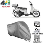 Resim Aprilia Scarabeo 100 Motosiklet Brandası ( Bağlantı Ve Kilit Uyum 