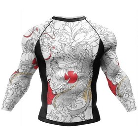Resim Snapbuy Cody Lundin Erkek Bjj Boks Rashguard Grafikli Kompresyon Spor Tişört Chınawhıteerkek WHITE 