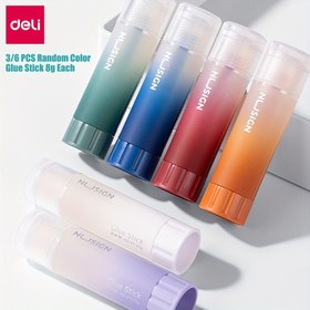Resim 3'lü/6'lı DELİ Yapıştırıcı Çubuklar, Her Biri 8g - Pürüzsüz Uygulama, Güçlü Tutuş, PVA Malzeme - Ofis ve Okul Malzemeleri İçin İdeal 