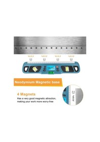 Resim Pazly Pratik Dijital Açıölçer - Paslanmaz Çelik, Manyetik Taban, Lcd Ekran, Çok Fonksiyonlu 