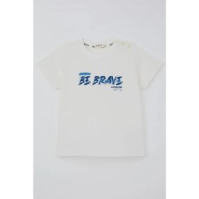 Resim Breeze Erkek Çocuk Tişört Grafiti Baskılı 2-6 Yaş, Ekru 