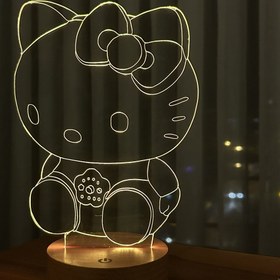 Resim Hello Kitty Figürlü Dekoratif Hediye Led Masa Lambası | BYLAMP 
