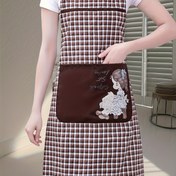 Resim Moda Çizgili ve Portre Baskılı Cebi Olan Önlükler, Solunabilir, Trendy İş Giysileri, Makine Yıkamalı, Ev, Mutfak ve Yemek Alanları İçin Uygun, Tüm Mevsimler İçin Şık Önlükler, Kadın Giyim. 