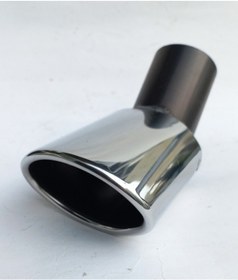 Resim 51 Mm. Dirsek 90 Mm Çıkışlı Yassı Kesik Tekli Krom Egzoz Ucu Eksoz 