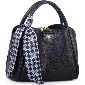 Resim Nas Bag Fularlı Mini Boy El Ve Çapraz Çanta Siyah Lopez Siyah 