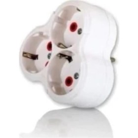 Resim Asel 3'lü Yonca - Papatya Golyat Priz Çoğaltıcı 3 Lü Priz 